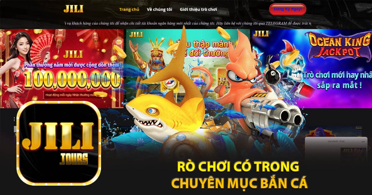 Những trò chơi có trong chuyên mục Bắn Cá